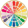 Color Wheel Round Paper Placemats - 12 Per Package