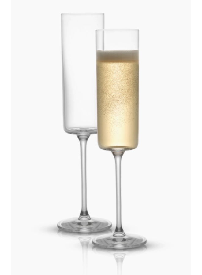 Claire Champagne Glasses, 5.7 Oz Set of 2  Lead-Free Crystal
