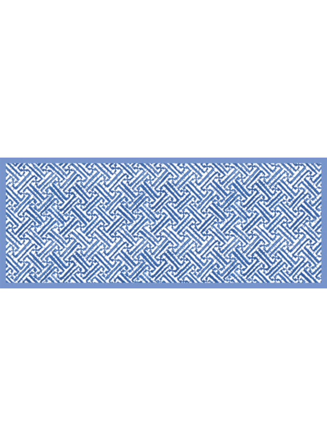 Fretwork Blue Lacquer Bar Tray - 1 Each