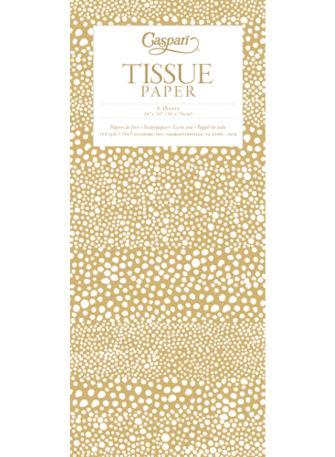 Pebble Gold Tissue Paper - 4 Sheets Included
