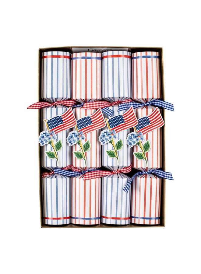 Flags and Hydrangeas Crackers - 8 Per Box