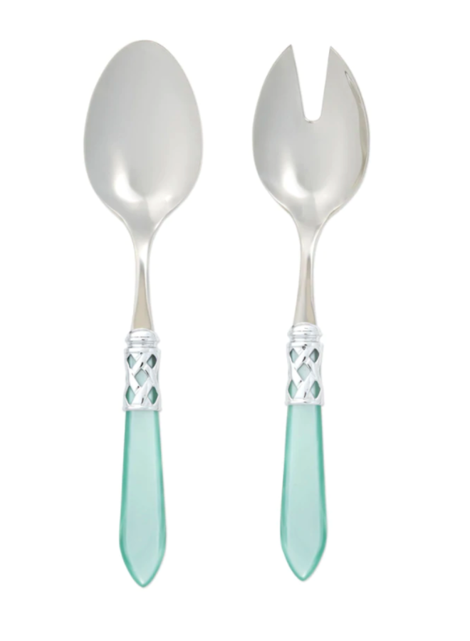 Aladdin Brilliant Aqua Salad Server Set