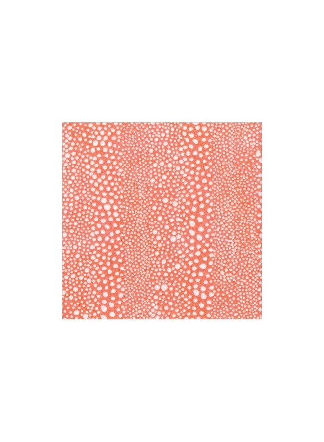 Pebble Paper Linen Cocktail Napkins in Coral - 15 Per Package