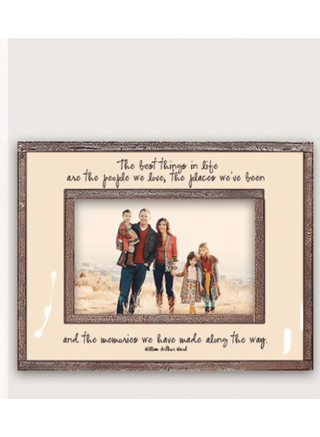 The Best Things In Life Are the People Copper & Glass 4"x 6"H Photo Frame