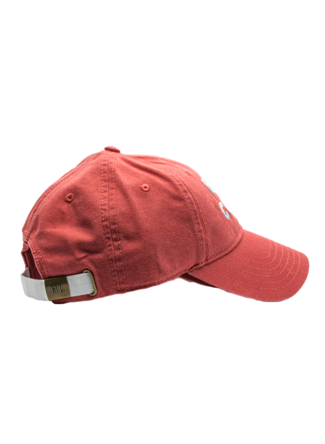 East Coast on New England Red Cotton Canvas Baseball Hat