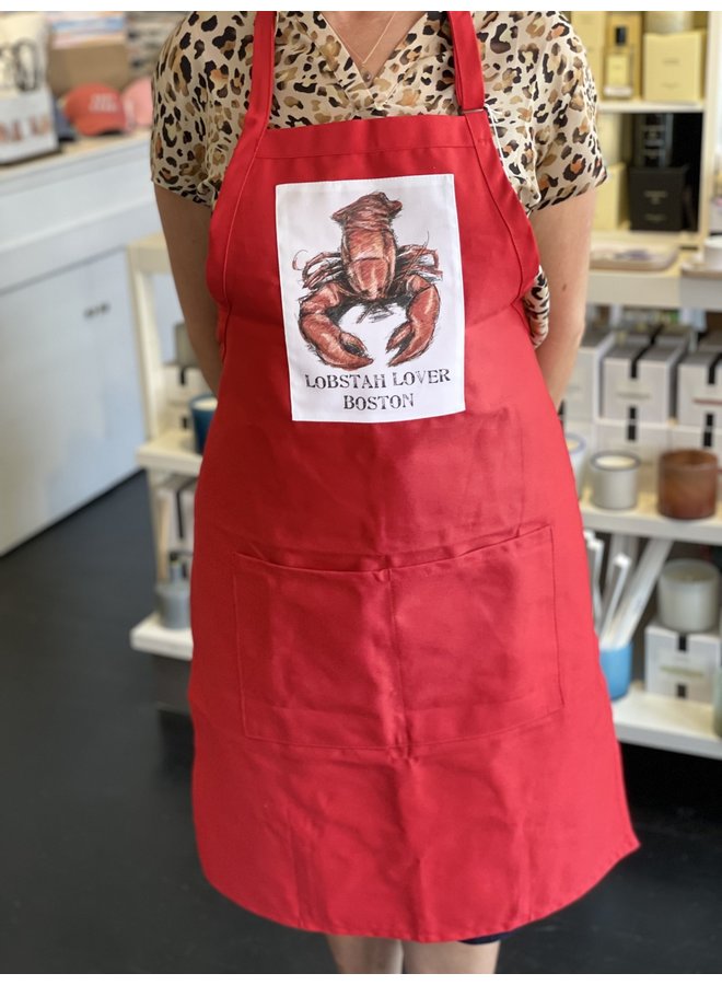 Red Apron with Lobstah Lover