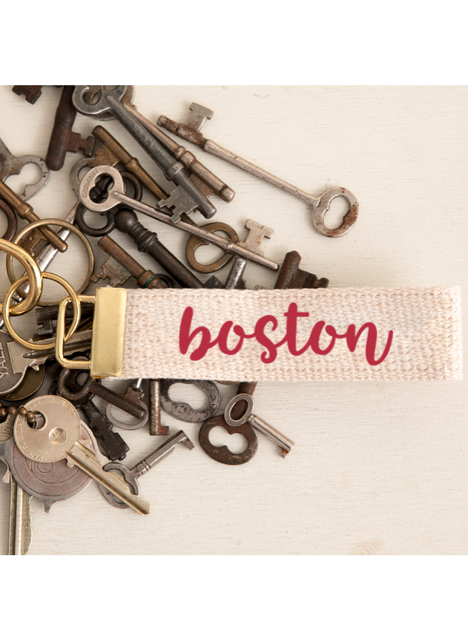 Boston Keychain in Candi Red