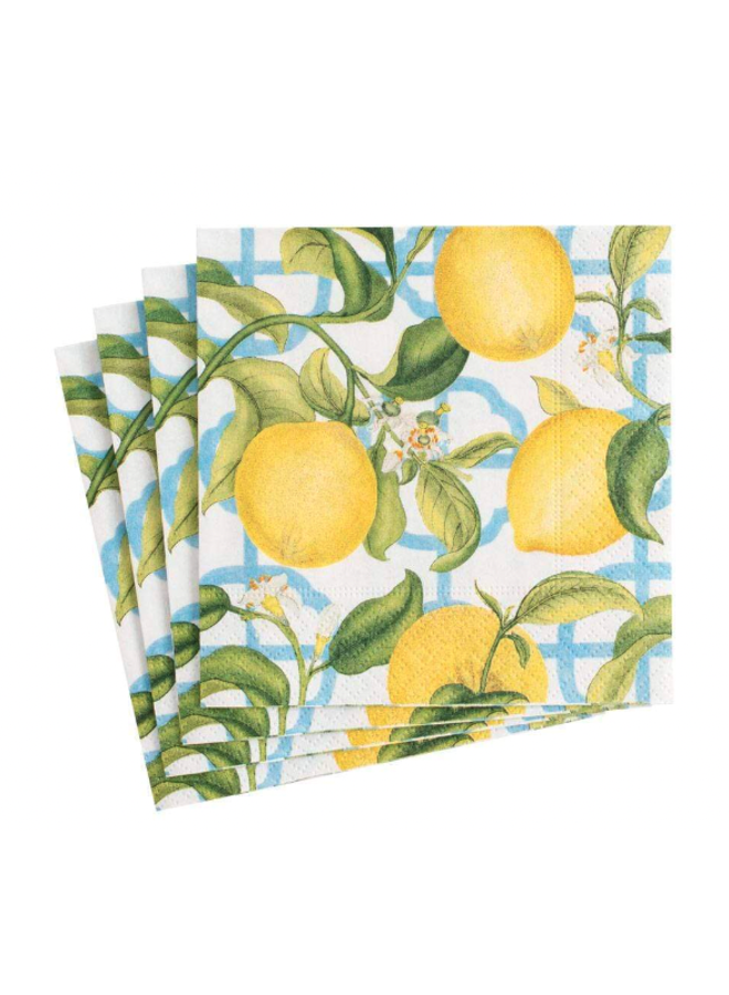 Seville Paper Cocktail Napkins in Ivory - 20 Per Package