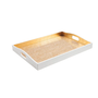 Pebble Lacquer Large Rectangle Tray in Gold - 1 Each
