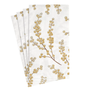 Berry Branches Paper Guest Towel Napkins in White & Gold - 15 Per Package