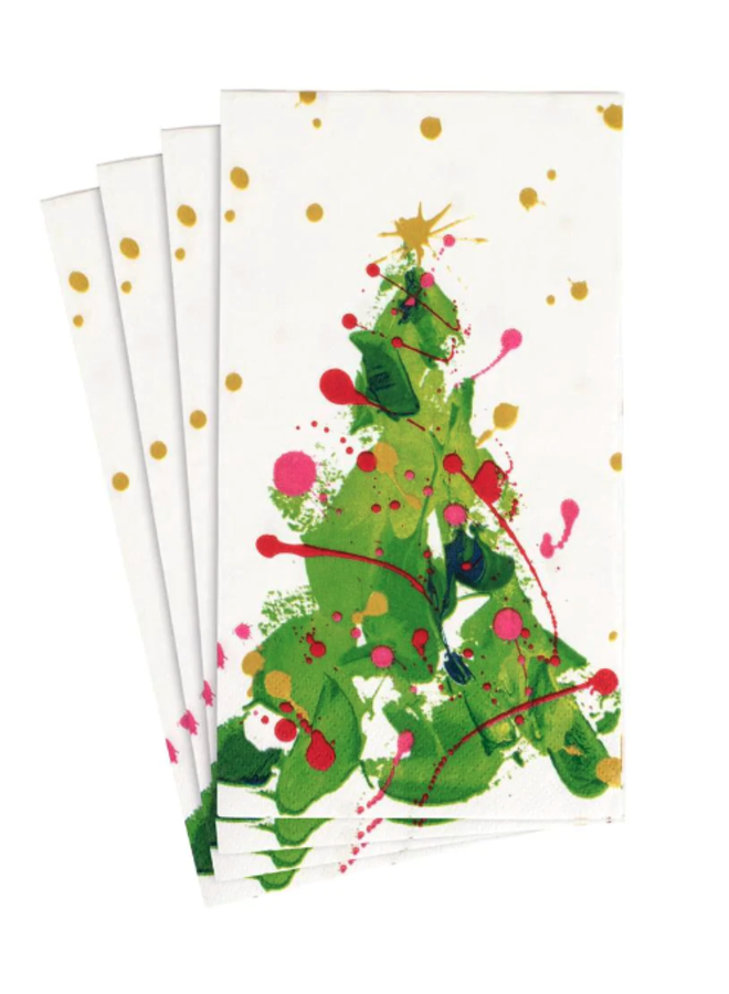 Splatter Tree Paper Guest Towel Napkins - 15 Per Package