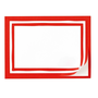 Border Stripe Self-Adhesive Labels in Red - 12 Per Package