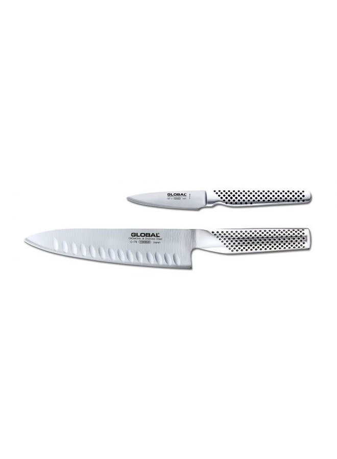 Classic 2pc Fluted Knife and Paring Knife Set