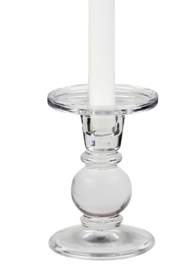 Dual Purpose Glass Candle Holder 3″ dia. x 5″ tall