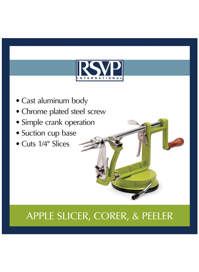 RSVP Apple Peeler, Slicer, and Corer - Austin, Texas — Faraday's Kitchen  Store