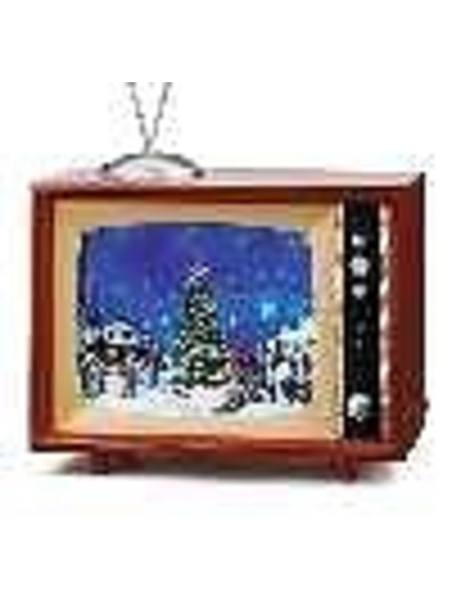 8.5" Music LED TV w/Tree Snow Fall, Rotate