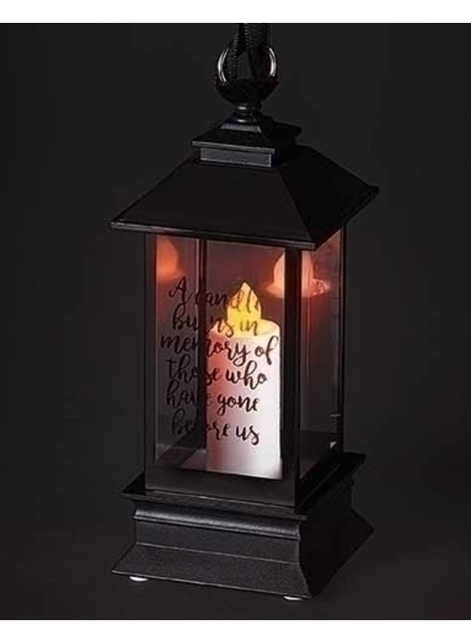 5" LED Black Memorial Lantern