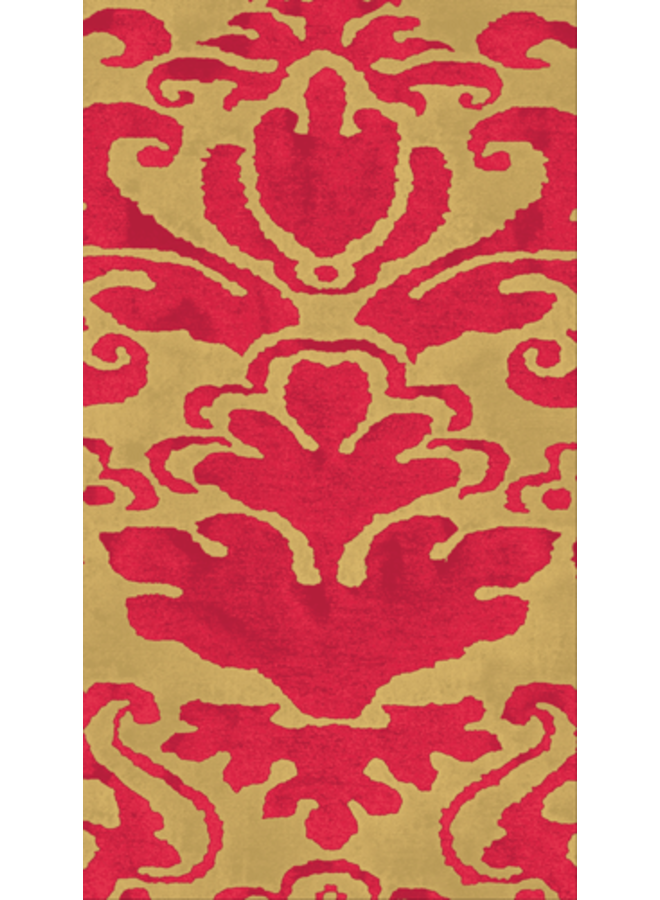 Red Palazzo Paper Guest Towel Napkins in White - 15 Per Package