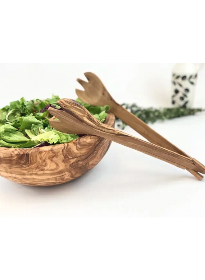 Olive Wood Flip Tongs