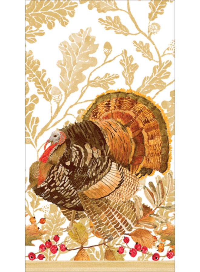 Woodland Turkey Guest Towel - 15 Per Package