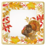 Woodland Turkey Square Paper Salad & Dessert Plates - 8 Per Package