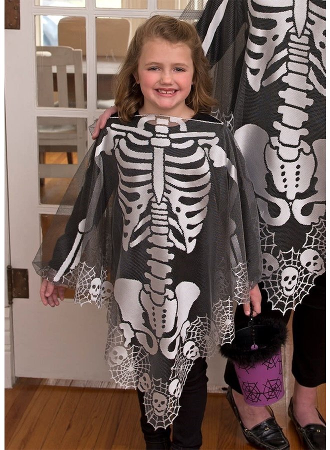 Skeleton Poncho - Pewter