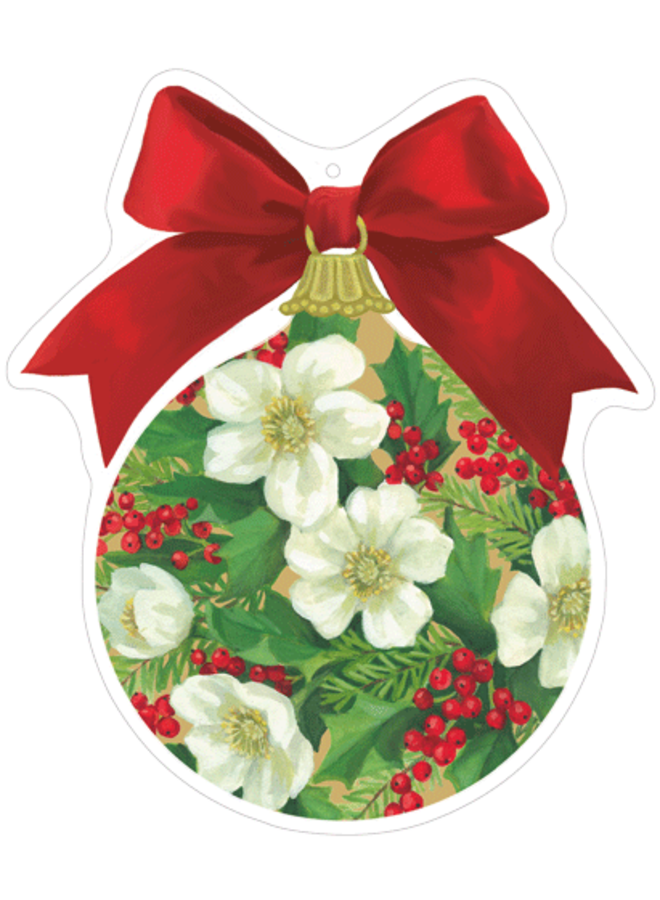 Floral Ornament Die-Cut Gift Tags - 4 Per Package