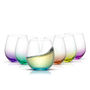 Hue Stemless Colored Wine Glasses Set of 6