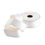 White & Ivory Reversible Satin Wired Ribbon - 10 Yard Spool