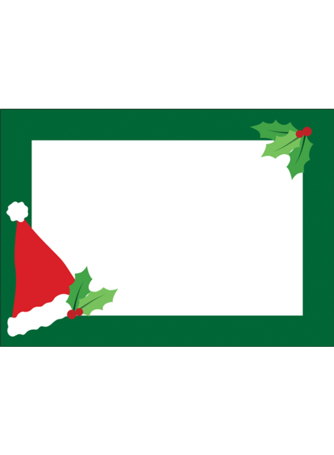 Santa Hat Toss Self-Adhesive Labels - 12 Per Package
