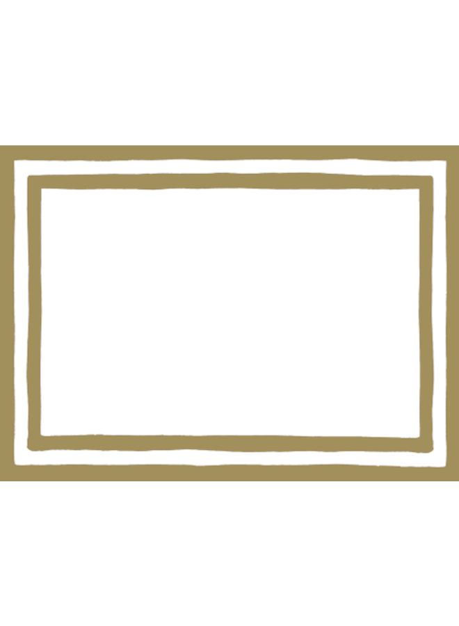 Stripe Border-Gold Self-Adhesive Labels - 12 Per Package