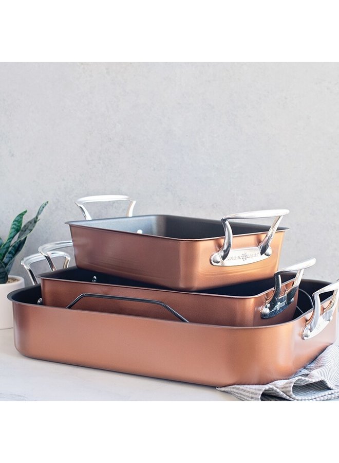 Extra Large Copper Roasting Pan with Rack