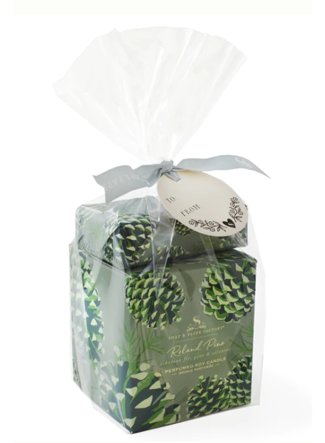 Roland Pine Large Soy Candle & Soap Gift Set