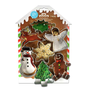 Christmas Cookie Cutters 7 PC Set on G/B House Card