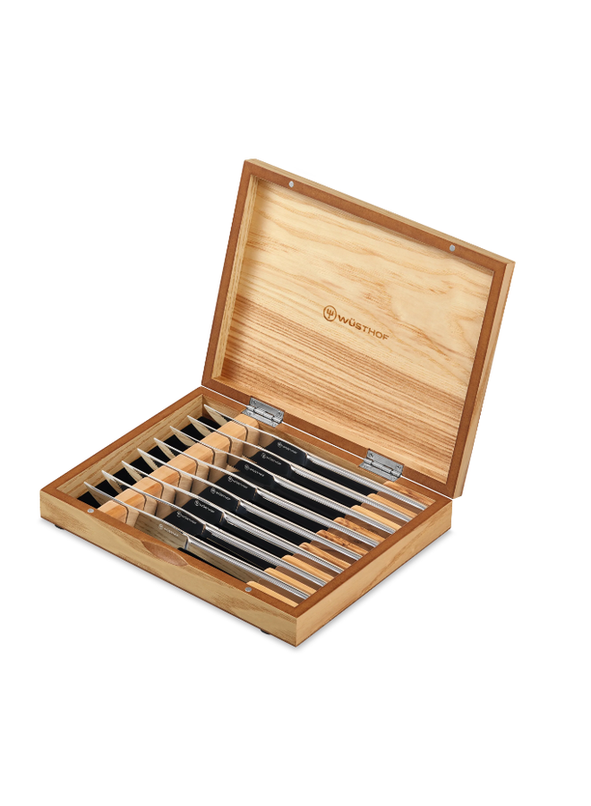 Kikusumi Black Ceramic Collection 8 Piece Steak Knife Set + 8