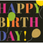 Birthday Surprise Black Luncheon Napkins - 20 Per Package