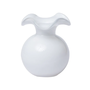 Hibiscus Glass White Bud Vase