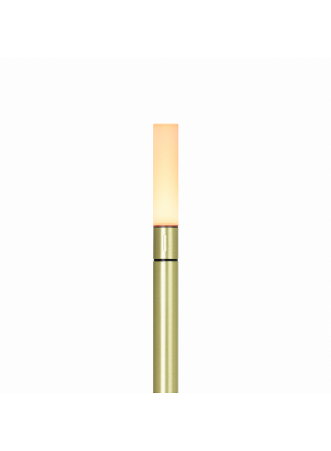 Wick Brass - rechargeable LED candlestick luminaire
