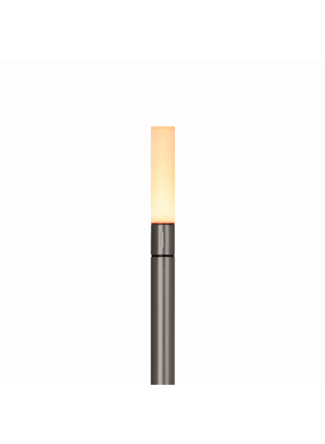 Wick Graphite - rechargeable LED candlestick luminaire
