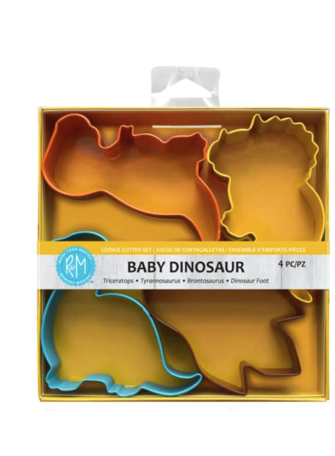 Dinosaur Color Cookie Cutters 4 PC Set
