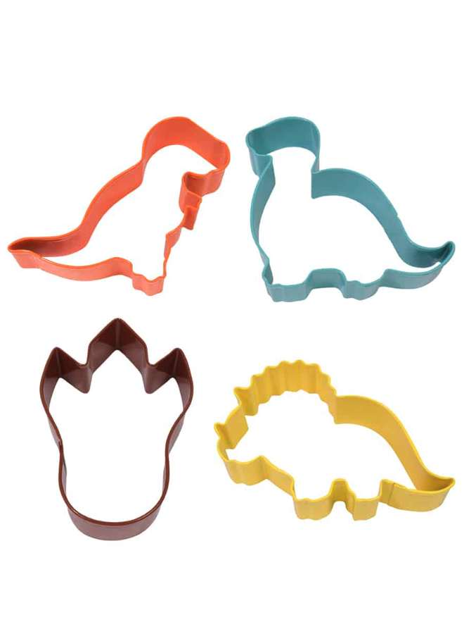 Dinosaur Color Cookie Cutters 4 PC Set
