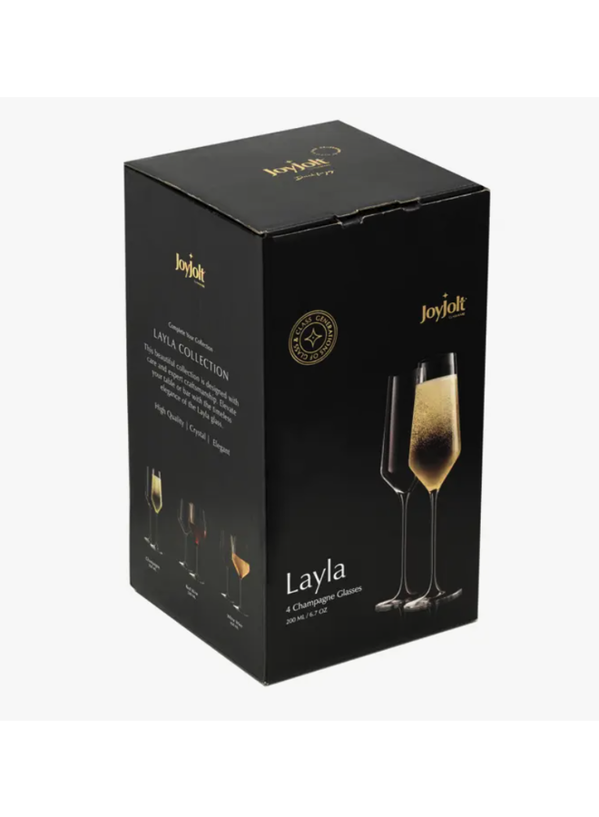 Layla Champagne Glasses 6.7 Oz set of 4