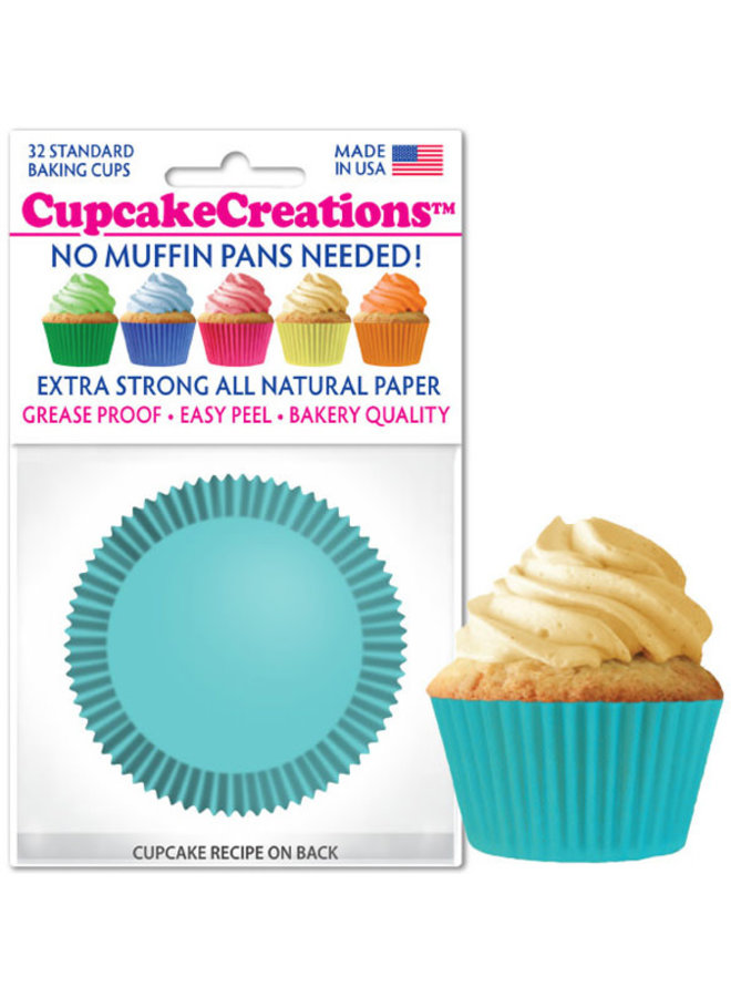 Lite Turquoise Baking Cups