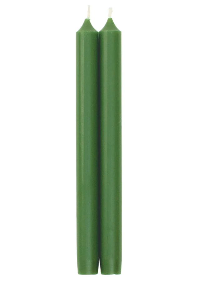 Straight Taper 10" Candles in Leaf Green - 2 Candles Per Package