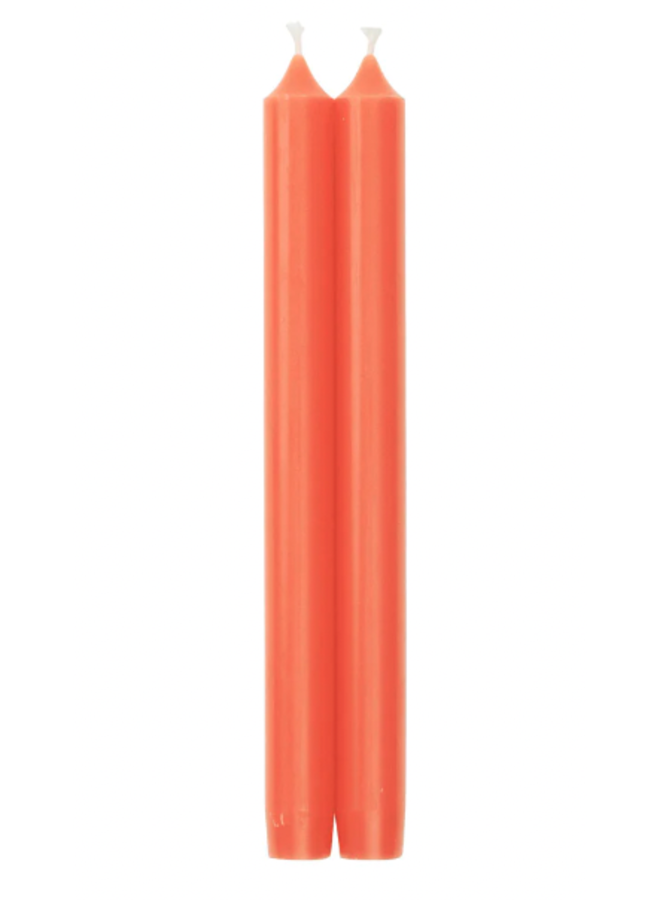 Straight Taper 10" Candles in Coral - 2 Candles Per Package