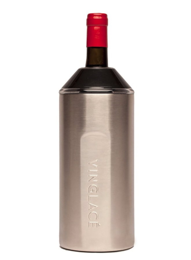 Vinglacé Wine Chiller – Stainless with Black Top