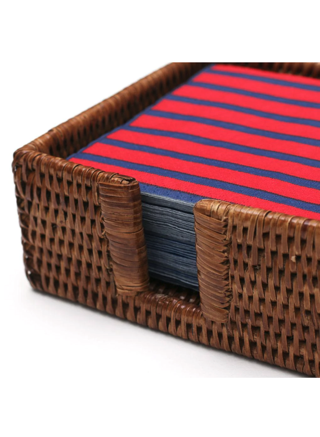 Rattan Cocktail Napkin Holder in White Natural 1 Each Blackstone's