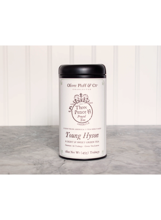 Young Hyson Tea - 20 Tea Bags in a Signature Tin