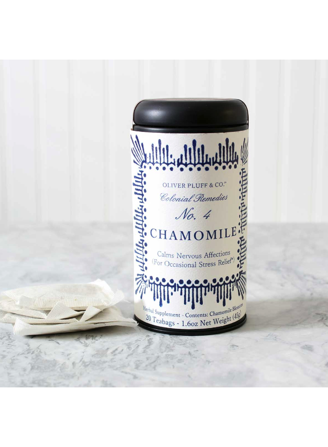 Colonial Remedies No. 4 Chamomile Tea - 20 Tea Bags in Signature Tin