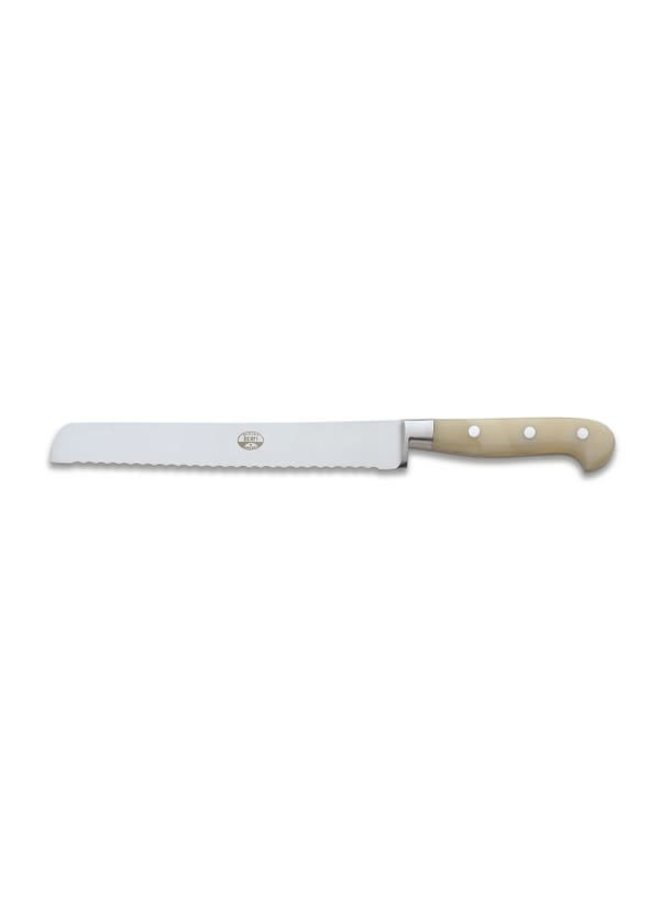 Insieme Bread Knife 9" White Lucite Handle
